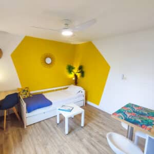 Couchage en mode lit simple pour 1 personne